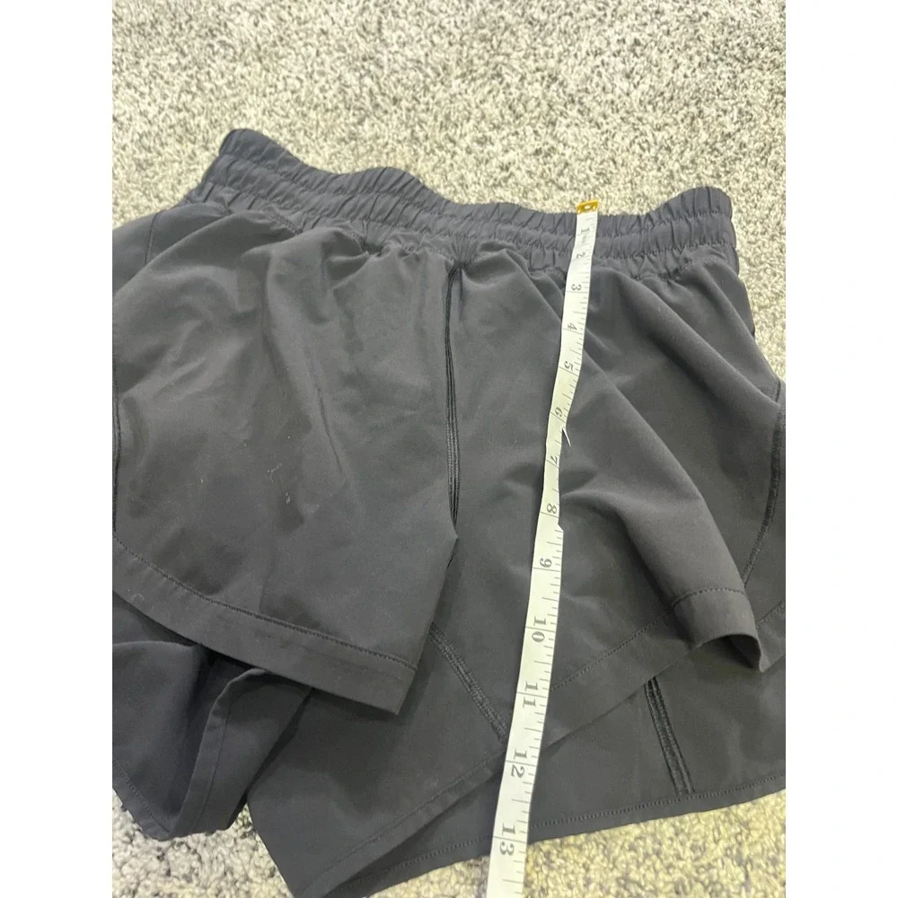 Lululemon Track That High-Rise Short 3 Black Size 6 Athletic Running Shorts